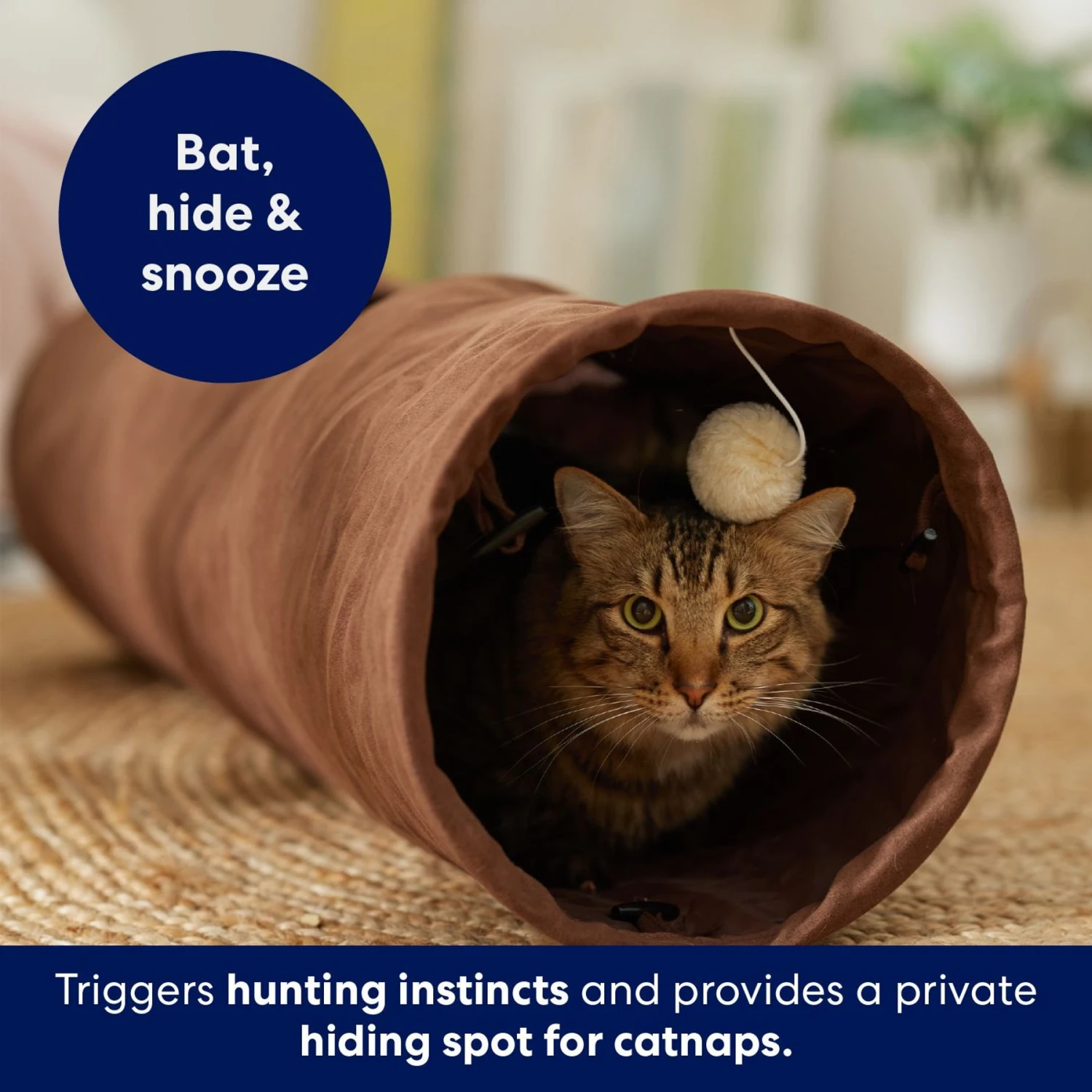 Frisco 35-in Foldable Crinkle Play Tunnel With 1 Window 4 Frisco 35-in Foldable Crinkle Play Tunnel With 1 Window - Image 4