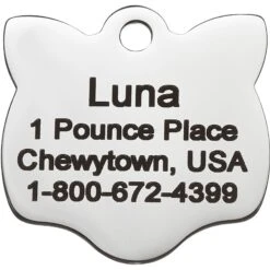 Frisco Stainless Steel Personalized Cat ID Tag, Cat -Frisco 153043 PT2. AC SS1800 V1540560126