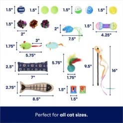 Frisco Plush, Teaser, Ball & Tri-Tunnel Variety Pack Cat Toy With Catnip, 20 Count 7 Frisco Plush, Teaser, Ball & Tri-Tunnel Variety Pack Cat Toy With Catnip, 20 Count -Frisco 178161 PT2. AC SS1800 V1676413725