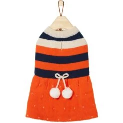 Frisco Pom Pom Bow Striped Dog & Cat Sweater Dress 10 Frisco Pom Pom Bow Striped Dog & Cat Sweater Dress -Frisco 223722 PT3. AC SS1800 V1599501054