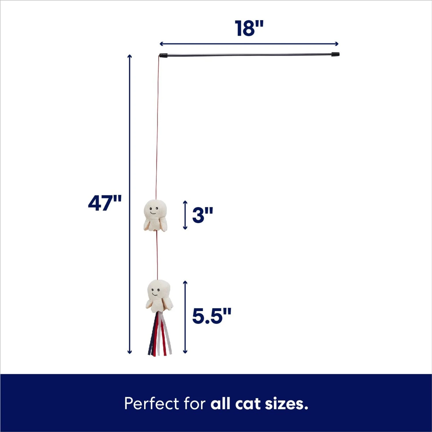 Frisco Zoomies & Chill Popcorn Teaser Wand Cat Toy With Catnip 2 Frisco Zoomies & Chill Popcorn Teaser Wand Cat Toy With Catnip - Image 2