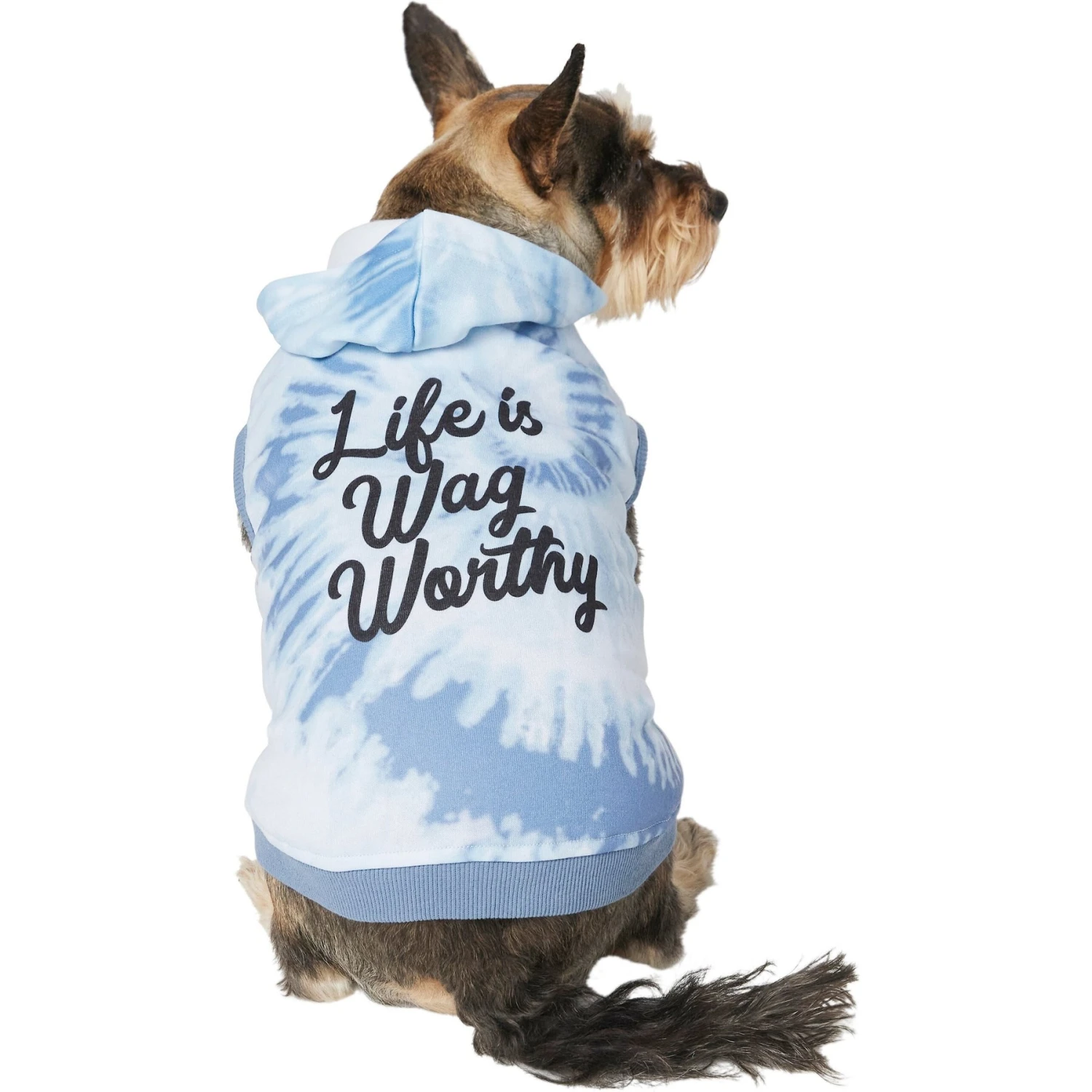 Frisco Life Is Wag Worthy Tiedye Print Dog & Cat Hoodie 1 Frisco Life Is Wag Worthy Tiedye Print Dog & Cat Hoodie