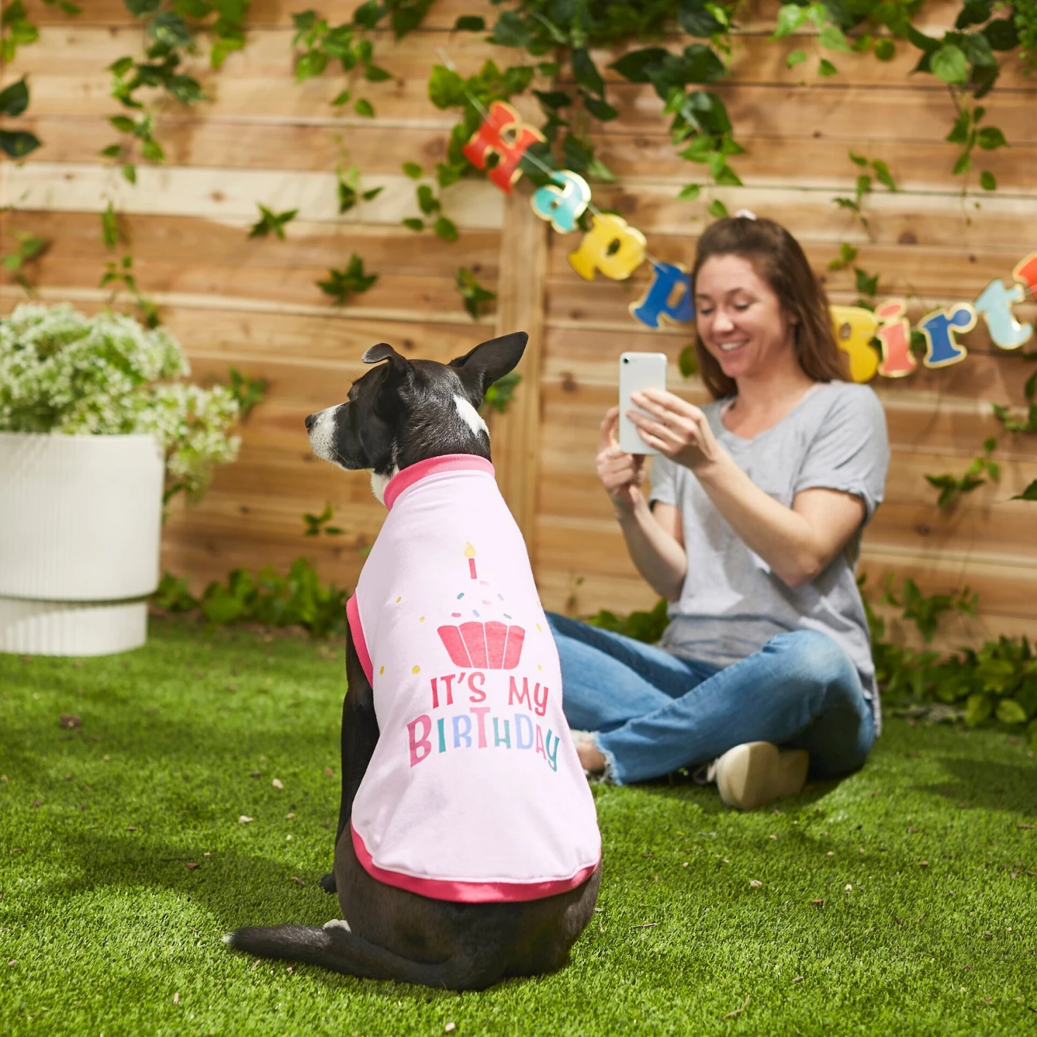 Frisco It's My Birthday Dog & Cat T-Shirt, Pink 5 Frisco It's My Birthday Dog & Cat T-Shirt, Pink - Image 5