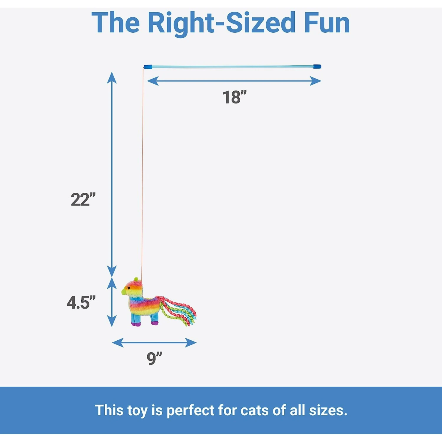 Frisco Pinata Teaser Wand Cat Toy With Catnip 2 Frisco Pinata Teaser Wand Cat Toy With Catnip - Image 2