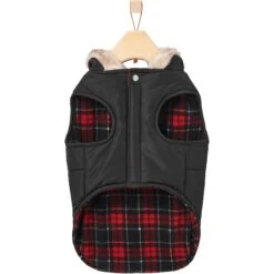 Frisco Mid-Heavyweight Cinching Insulated Dog & Cat Parka, Black/Red Plaid 11 Frisco Mid-Heavyweight Cinching Insulated Dog & Cat Parka, Black/Red Plaid -Frisco 268382 PT5. AC SS1800 V1628822843
