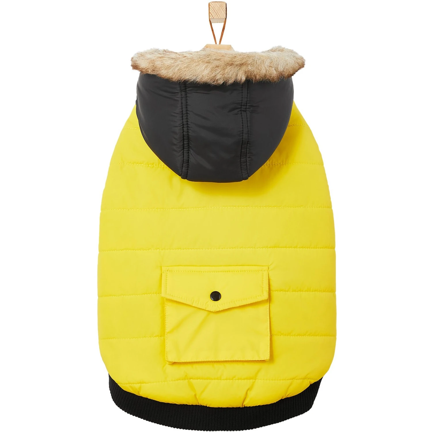 Frisco Heavyweight Anchorage Insulated Dog & Cat Parka, Yellow/Black 4 Frisco Heavyweight Anchorage Insulated Dog & Cat Parka, Yellow/Black - Image 4