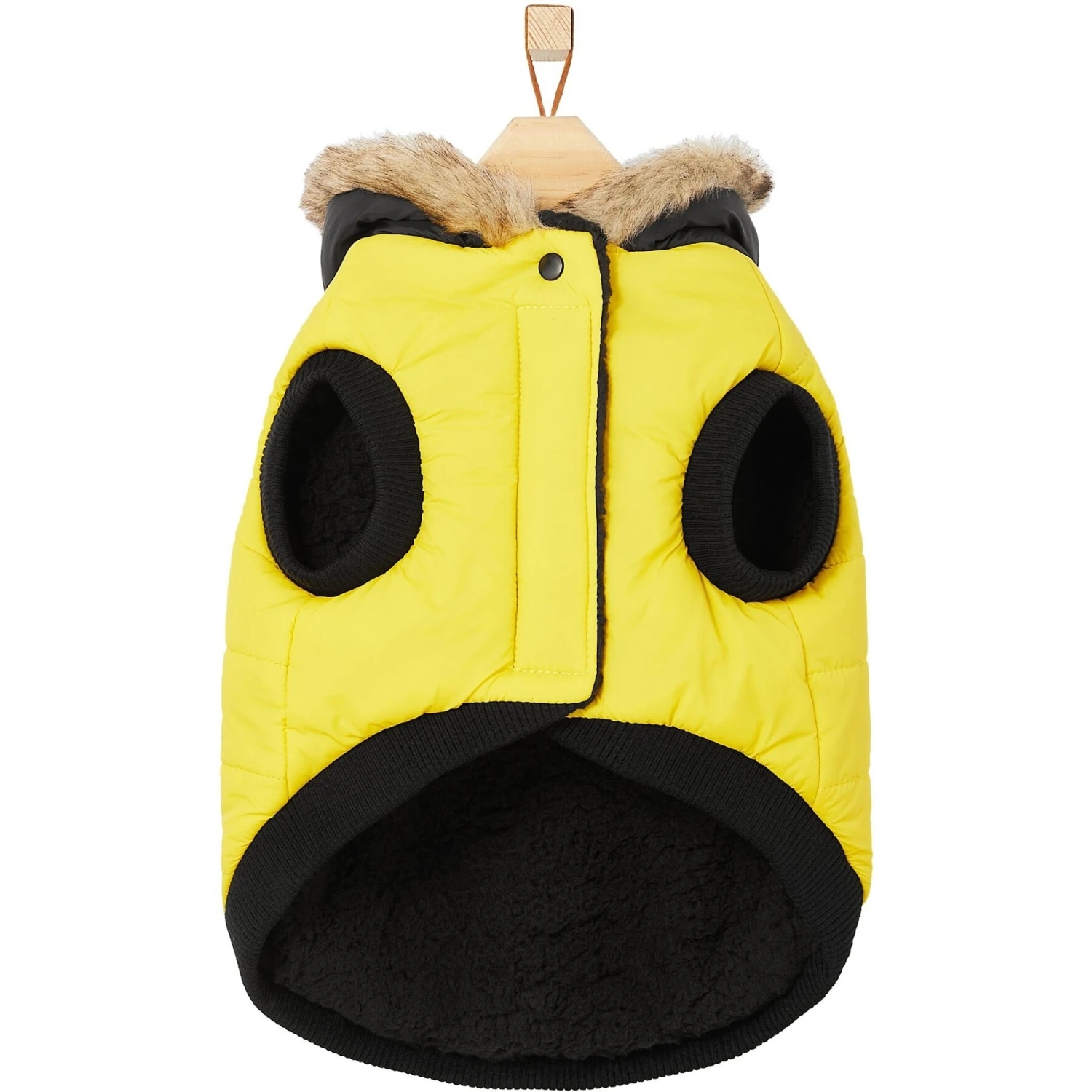 Frisco Heavyweight Anchorage Insulated Dog & Cat Parka, Yellow/Black 5 Frisco Heavyweight Anchorage Insulated Dog & Cat Parka, Yellow/Black - Image 5