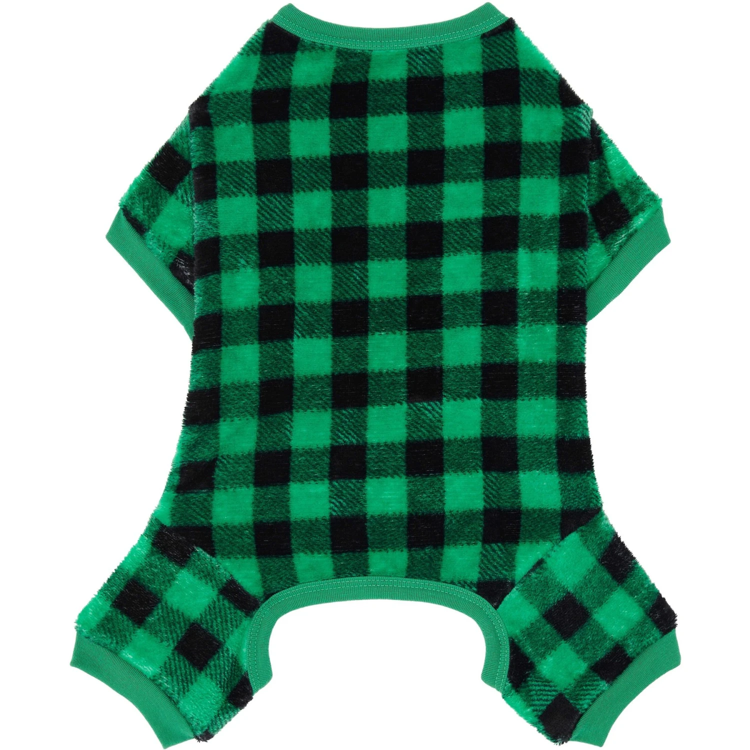 Frisco Dog & Cat Cozy Plush Fleece PJs, Green Plaid 1 Frisco Dog & Cat Cozy Plush Fleece PJs, Green Plaid