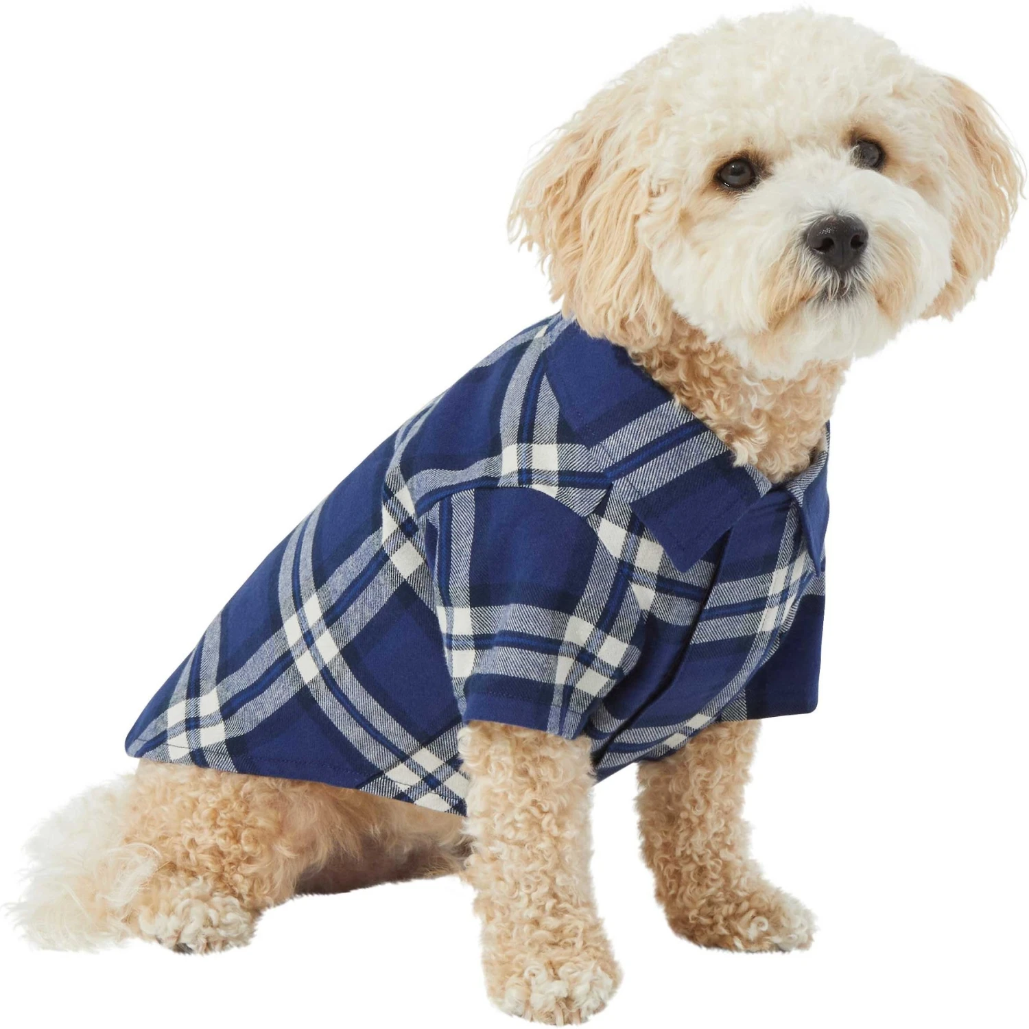Frisco Navy Plaid Dog & Cat Flannel Shirt 3 Frisco Navy Plaid Dog & Cat Flannel Shirt - Image 3