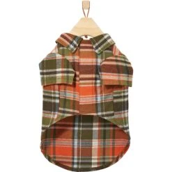 Frisco Orange & Olive Plaid Dog & Cat Flannel Shirt 13 Frisco Orange & Olive Plaid Dog & Cat Flannel Shirt -Frisco 268612 PT4. AC SS1800 V1637646113