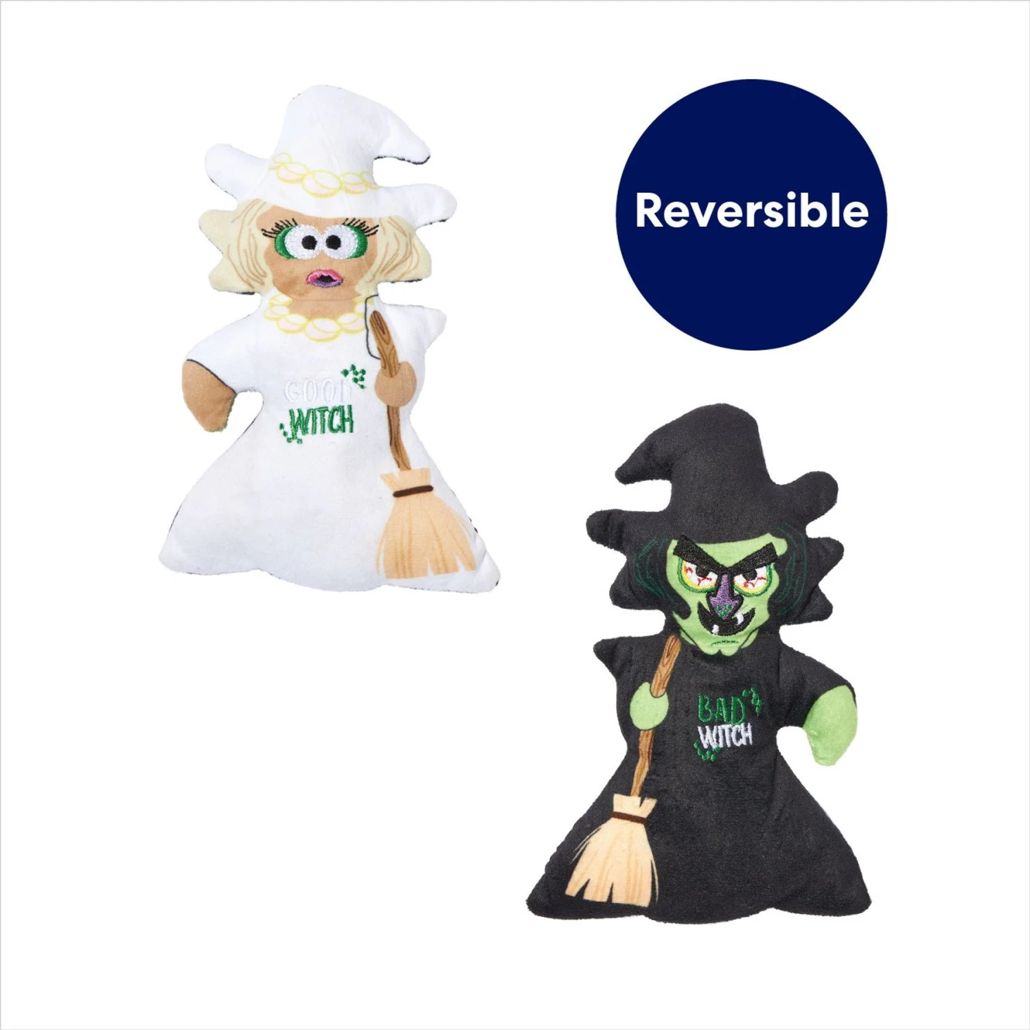Frisco Halloween Good Witch, Bad Witch Reversible Plush Cat Toy With Catnip 3 Frisco Halloween Good Witch, Bad Witch Reversible Plush Cat Toy With Catnip - Image 3