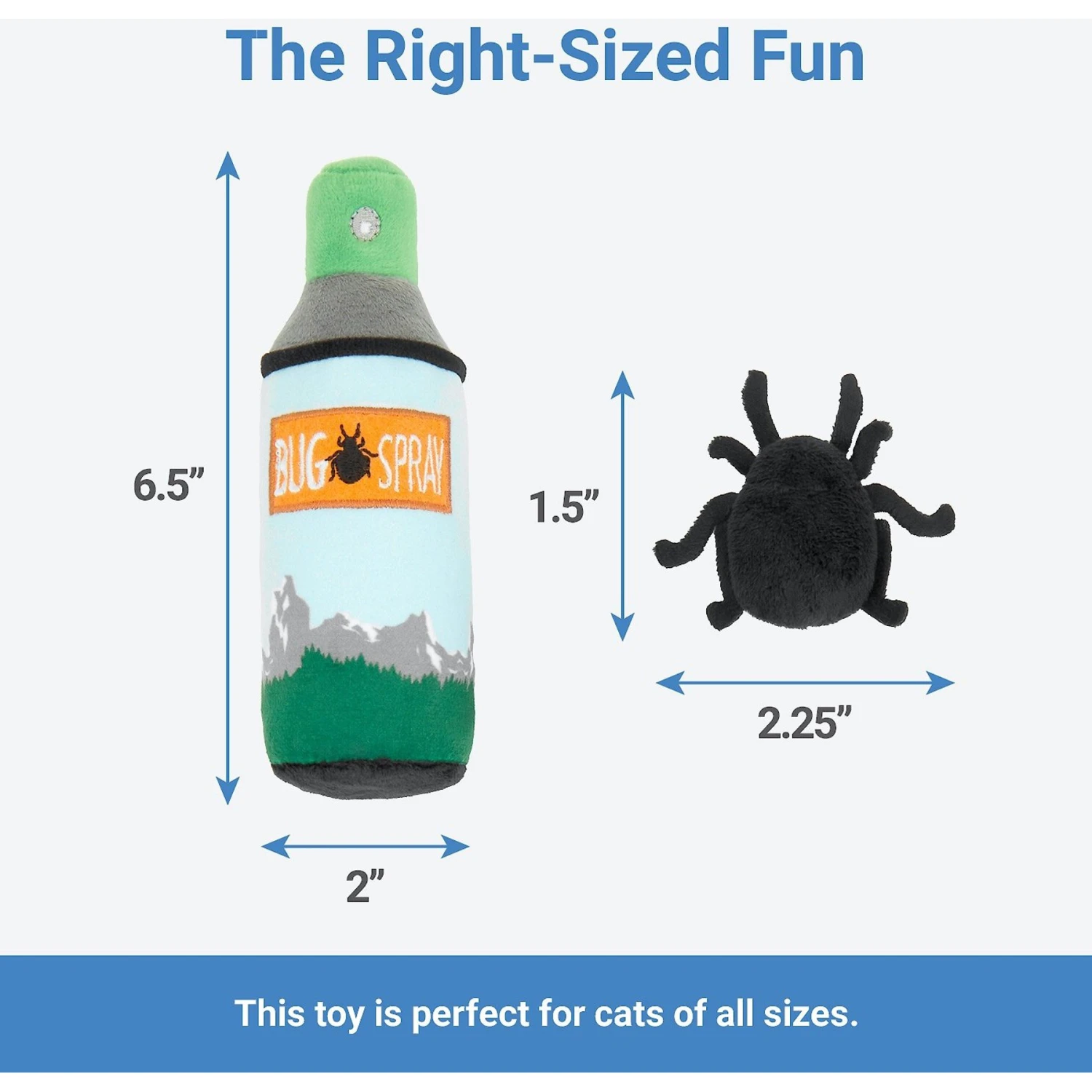 Frisco Camping Bug Spray Plush Cat Toy With Catnip, 3 Count 2 Frisco Camping Bug Spray Plush Cat Toy With Catnip, 3 Count - Image 2