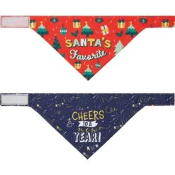 Frisco Santa's Favorite & Cheers To The New Year Dog & Cat Reversible Bandana 13 Frisco Santa's Favorite & Cheers To The New Year Dog & Cat Reversible Bandana -Frisco 276285 PT4. AC SS1800 V1637679465