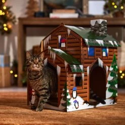 Frisco Holiday Log Cabin Cardboard Cat House 10 Frisco Holiday Log Cabin Cardboard Cat House -Frisco 287287 PT4. AC SS1800 V1695045245