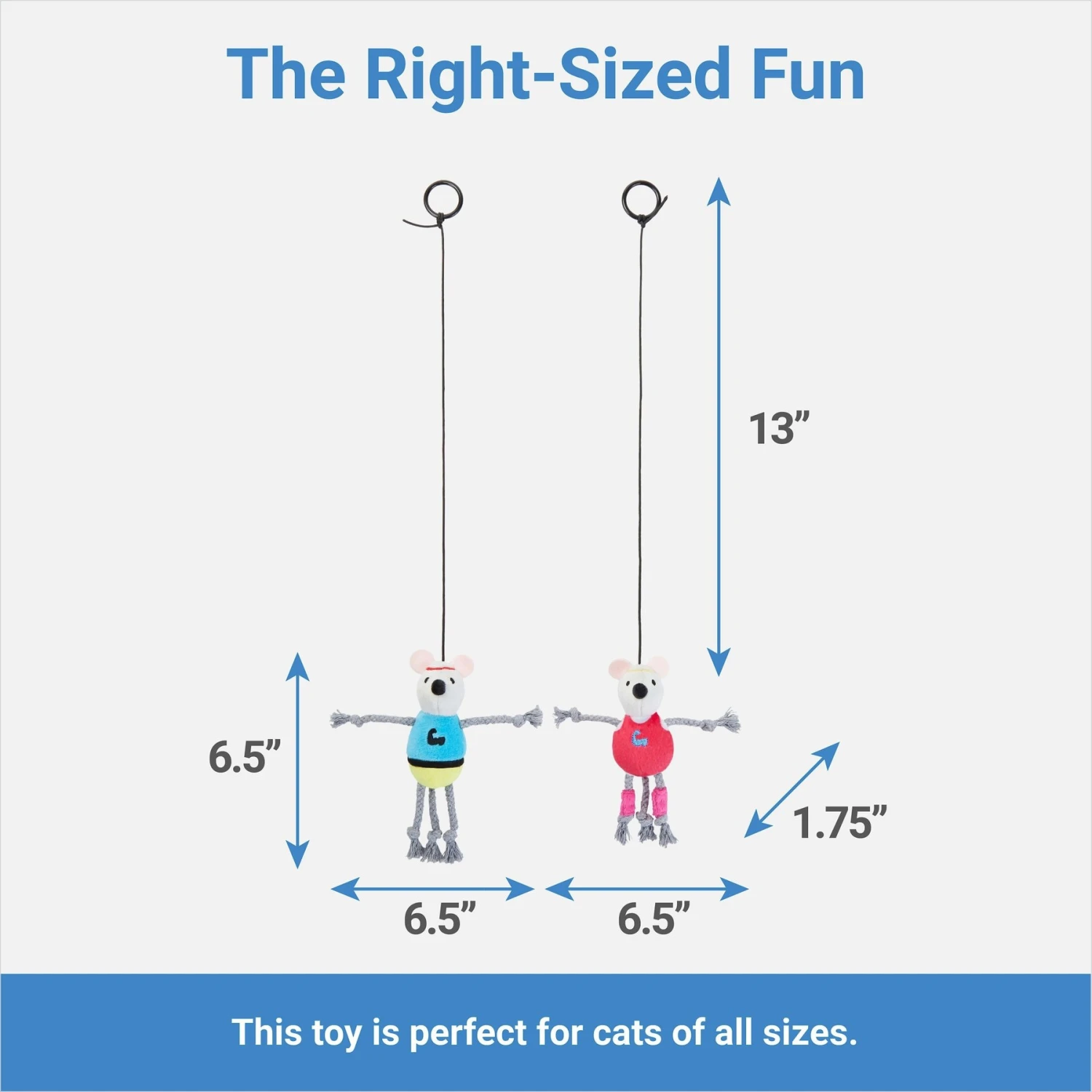 Frisco New Year, New Me Gym Bouncy Mice Plush Cat Toy With Catnip 2 Frisco New Year, New Me Gym Bouncy Mice Plush Cat Toy With Catnip - Image 2