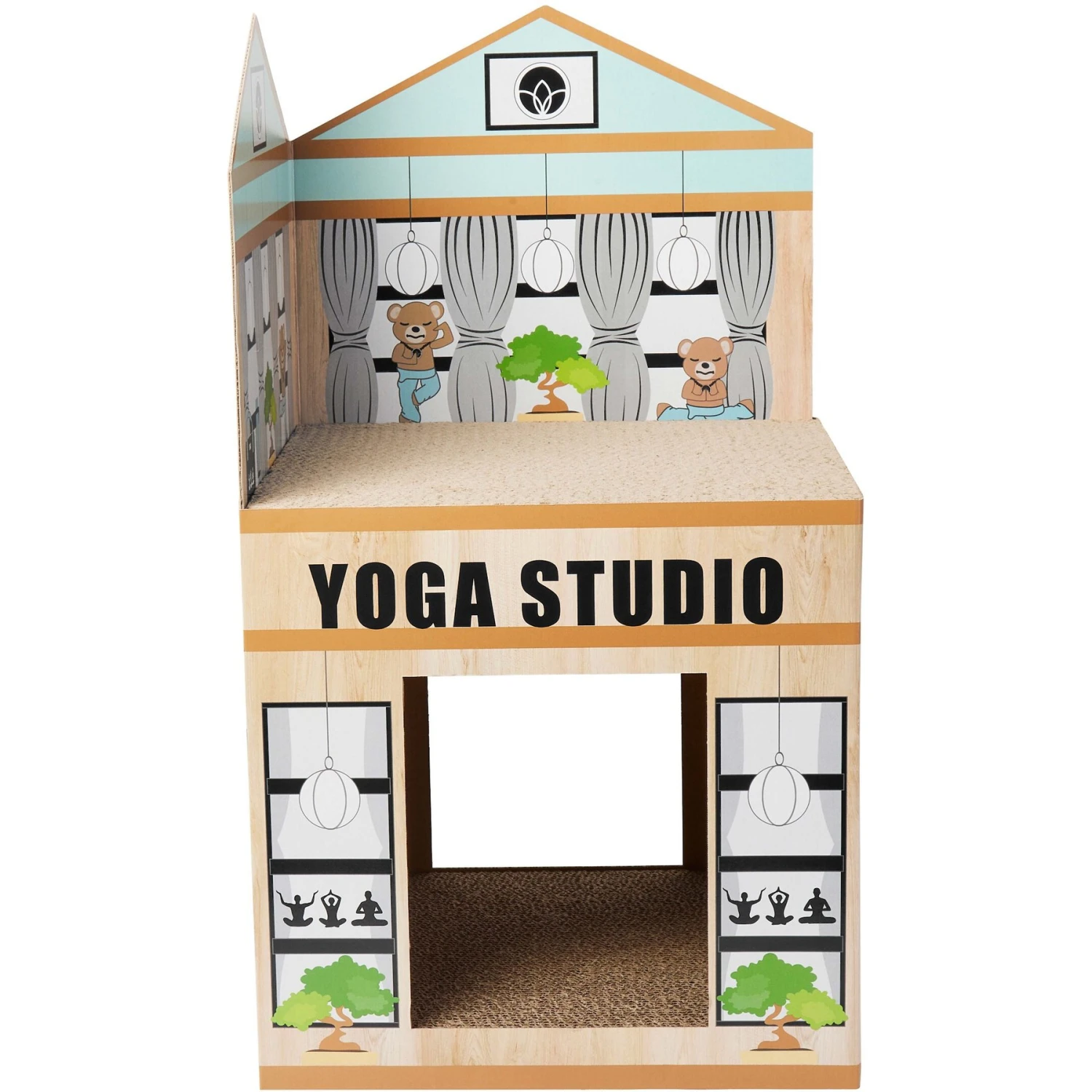 Frisco Yoga Studio Cardboard Cat House, 2-Story 3 Frisco Yoga Studio Cardboard Cat House, 2-Story - Image 3