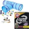 Frisco Plush, Teaser, Ball & Tri-Tunnel Variety Pack Cat Toy With Catnip, 20 Count & Arm & Hammer Litter Clump & Seal Multi-Cat Scented Clumping Clay Cat Litter