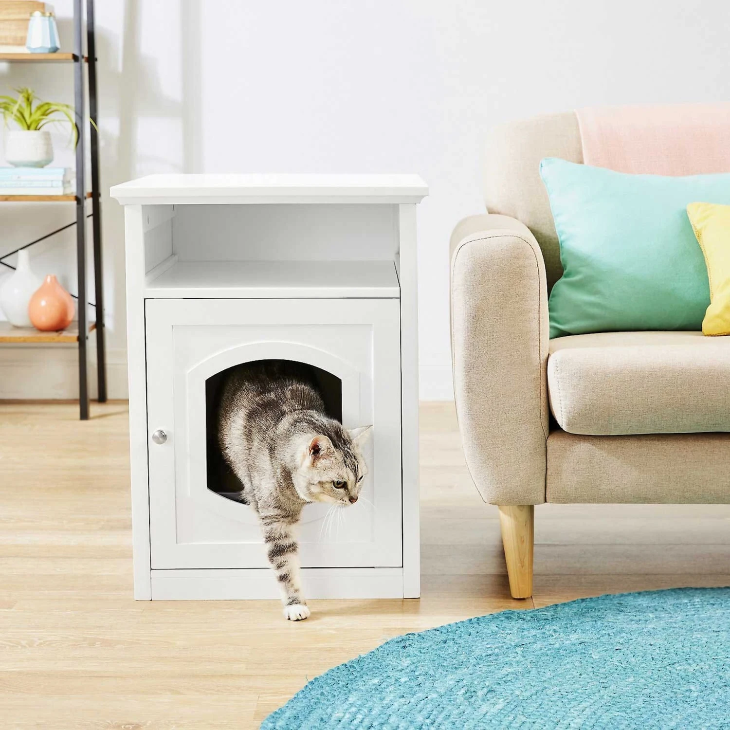 Frisco Decorative Side Table Cat Litter Box Cover & Frisco Open Top Cat Litter Box With Rim, Large 5 Frisco Decorative Side Table Cat Litter Box Cover & Frisco Open Top Cat Litter Box With Rim, Large - Image 5