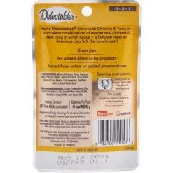 Hartz Delectables Stew Chicken & Tuna Lickable Cat Treat & Frisco Foldable Play Tri-Tunnel Cat Toy -Frisco 298074 PT2. AC SS1800 V1621266442