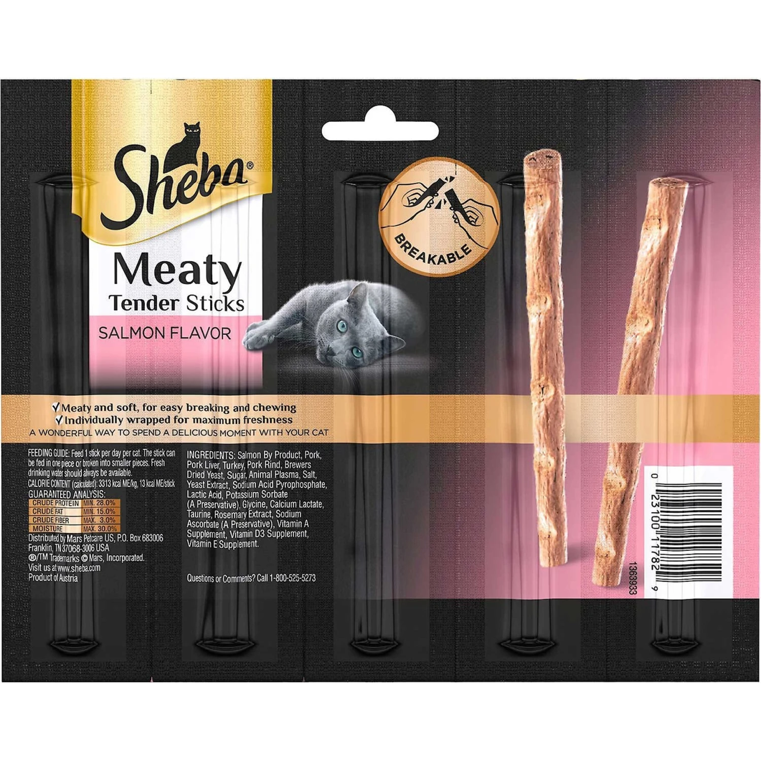 Sheba Meaty Tender Sticks Salmon Flavored Soft Adult Cat Treats & Frisco Plush, Teaser, Ball & Tunnel Variety Pack Cat Toy With Catnip 3 Sheba Meaty Tender Sticks Salmon Flavored Soft Adult Cat Treats & Frisco Plush, Teaser, Ball & Tunnel Variety Pack Cat Toy With Catnip - Image 3