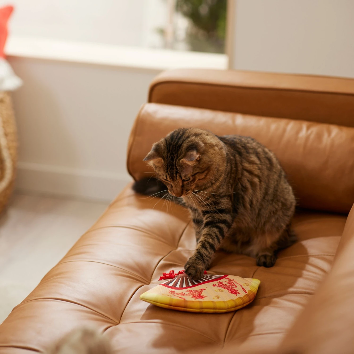 Frisco Lunar New Year Fan Plush Cat Toy With Catnip 3 Frisco Lunar New Year Fan Plush Cat Toy With Catnip - Image 3