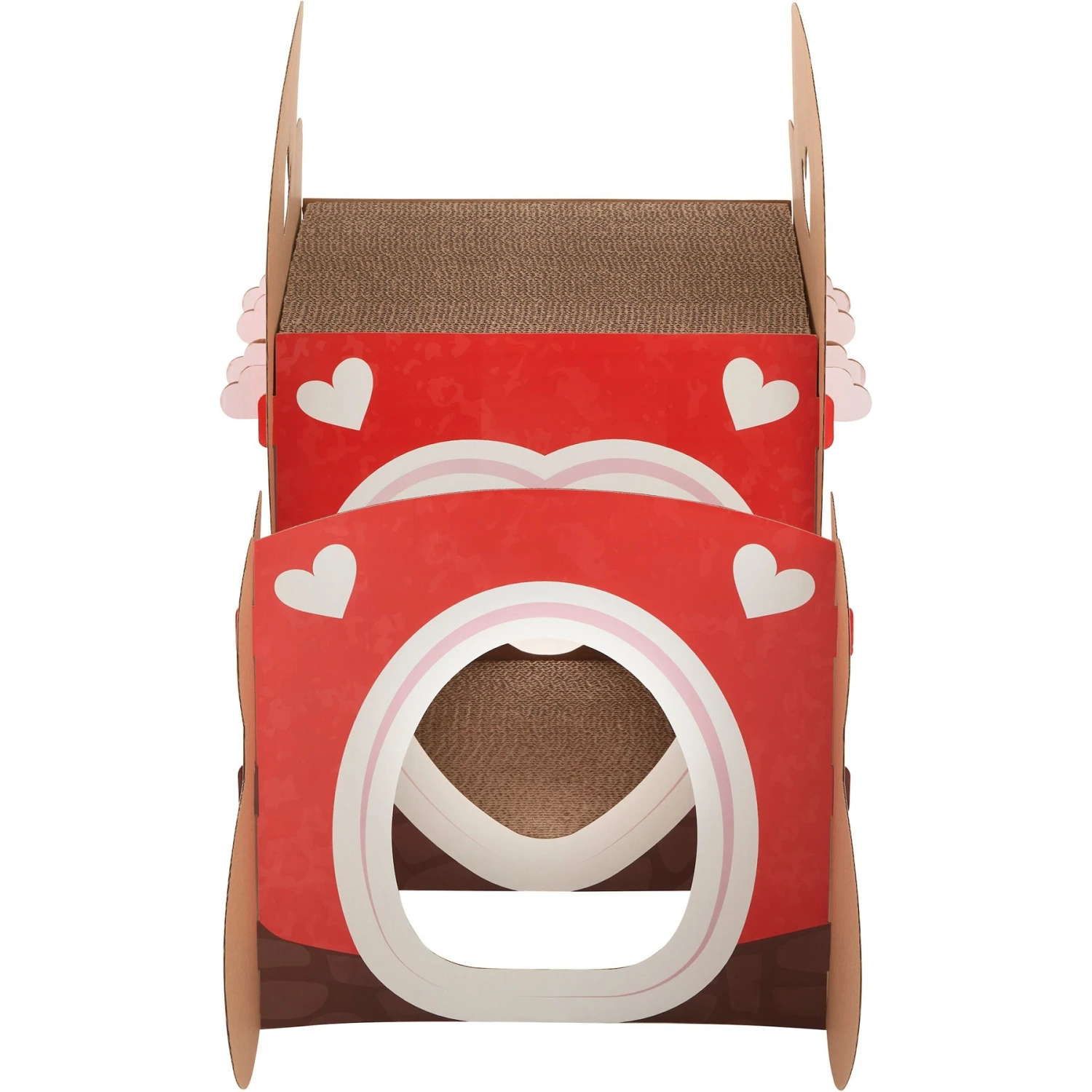 Frisco Valentine Love Carriage Cardboard Cat House, 2-Story 3 Frisco Valentine Love Carriage Cardboard Cat House, 2-Story - Image 3