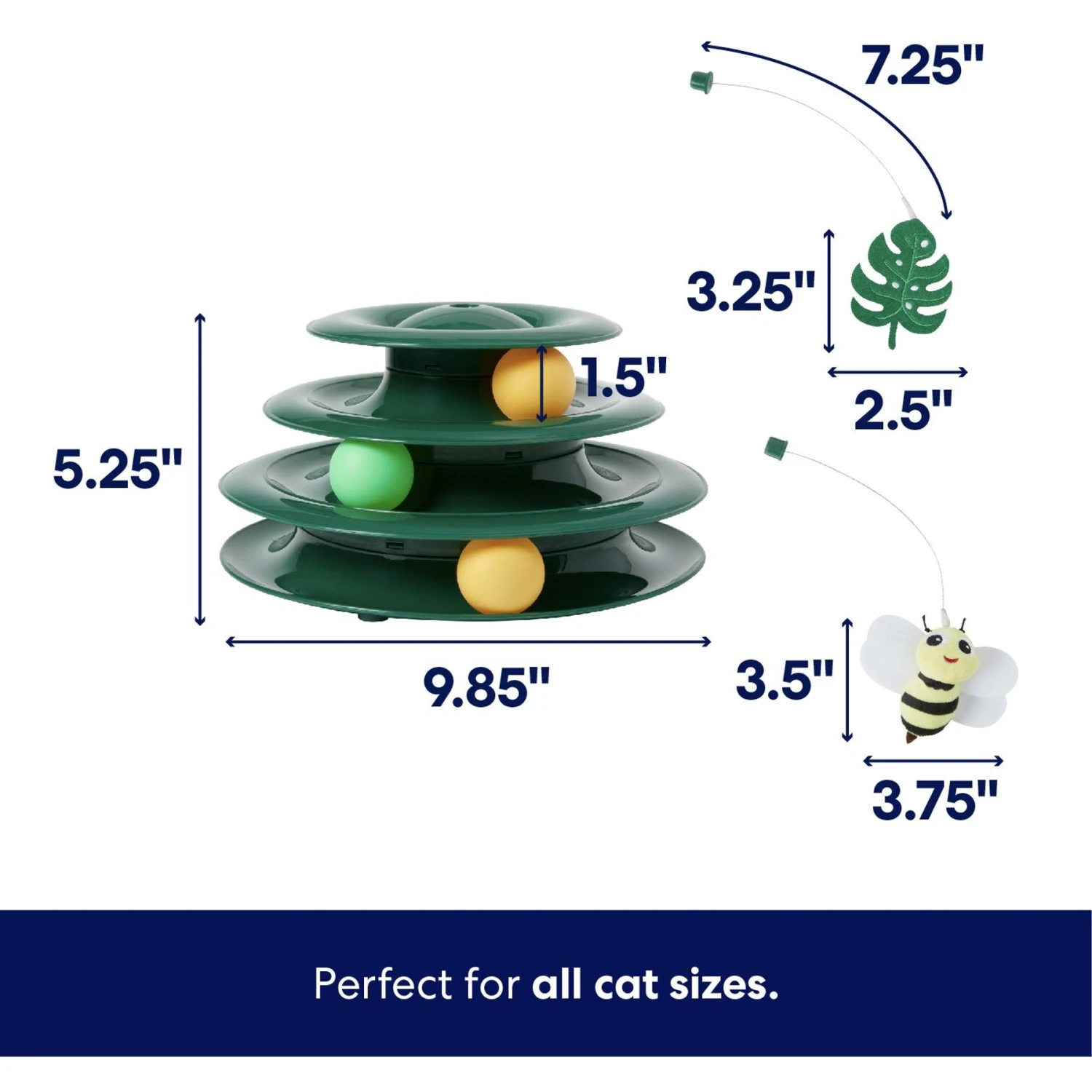 Frisco Bee & Leaf Cat Tracks Cat Toy With Catnip 2 Frisco Bee & Leaf Cat Tracks Cat Toy With Catnip - Image 2