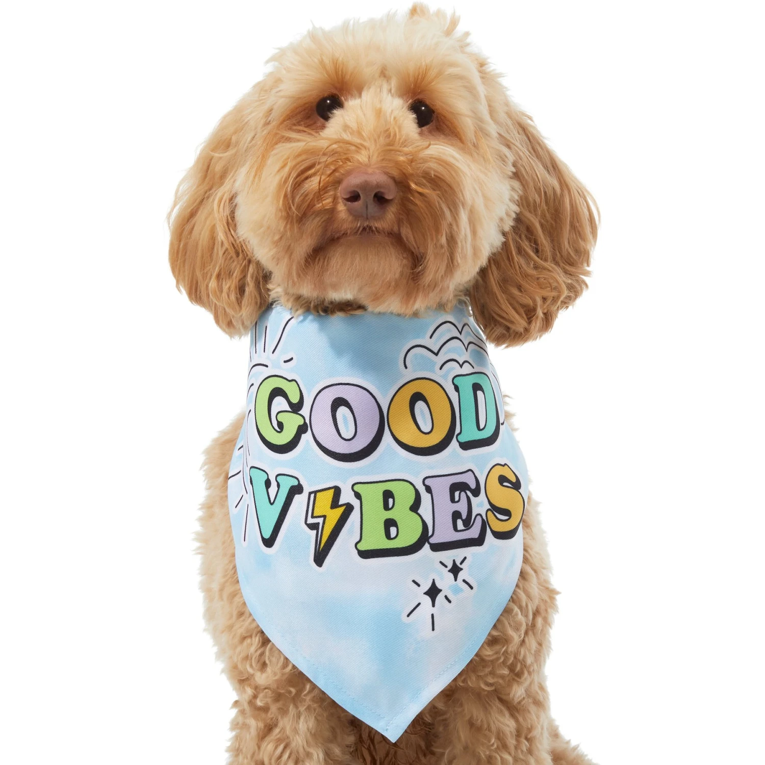 Frisco Good Vibes Dog & Cat Bandana 1 Frisco Good Vibes Dog & Cat Bandana