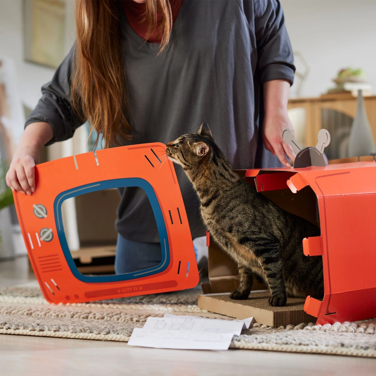 Frisco TV Set Cardboard Cat House 4 Frisco TV Set Cardboard Cat House - Image 4