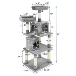 Frisco 61-in Faux Fur Cat Tree & Condo & Frisco 38-in Cat Tree With Condo, Top Perch & Toy 11 Frisco 61-in Faux Fur Cat Tree & Condo & Frisco 38-in Cat Tree With Condo, Top Perch & Toy -Frisco 318964 PT2. AC SS1800 V1630367789