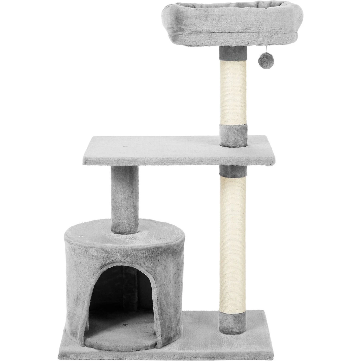 Frisco 61-in Faux Fur Cat Tree & Condo & Frisco 38-in Cat Tree With Condo, Top Perch & Toy 6 Frisco 61-in Faux Fur Cat Tree & Condo & Frisco 38-in Cat Tree With Condo, Top Perch & Toy - Image 6
