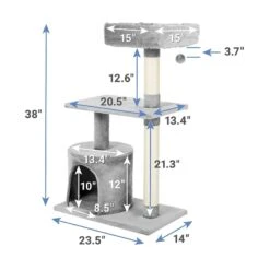 Frisco 61-in Faux Fur Cat Tree & Condo & Frisco 38-in Cat Tree With Condo, Top Perch & Toy 15 Frisco 61-in Faux Fur Cat Tree & Condo & Frisco 38-in Cat Tree With Condo, Top Perch & Toy -Frisco 318964 PT6. AC SS1800 V1630359370