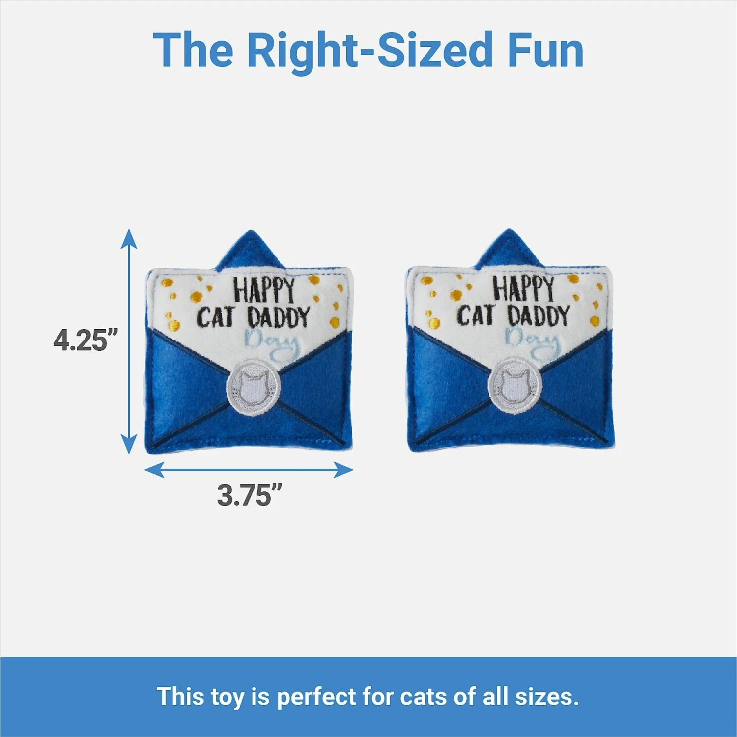 Frisco Father's Day Card Felt Cat Toy With Catnip, 2 Count 2 Frisco Father's Day Card Felt Cat Toy With Catnip, 2 Count - Image 2