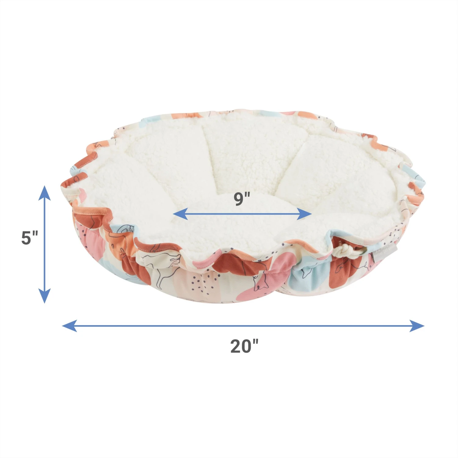 Frisco Calico Cat Design Adjustable Cat Bolster Bed 2 Frisco Calico Cat Design Adjustable Cat Bolster Bed - Image 2