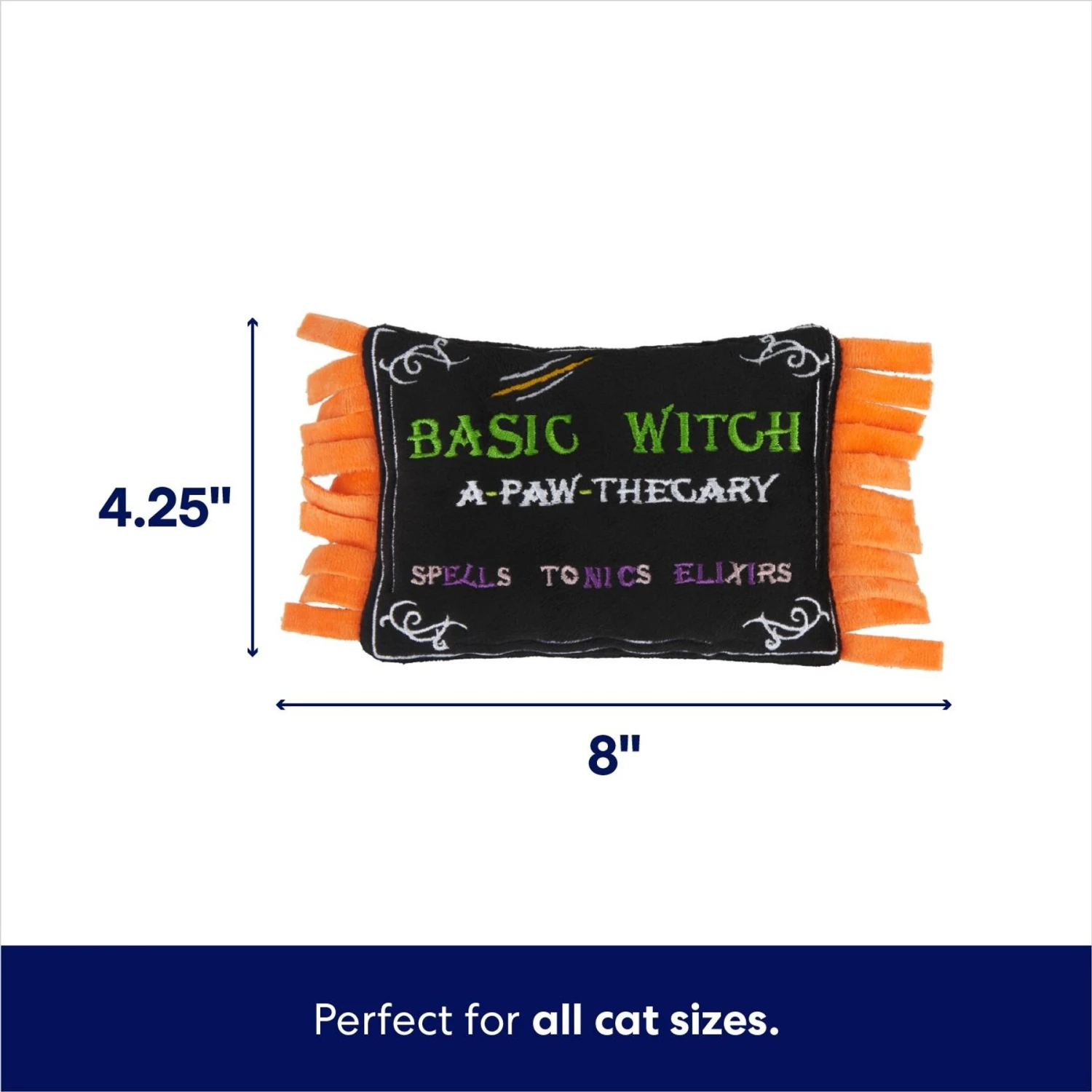 Frisco Halloween A-Paw-Thecary Kicker Plush Cat Toy With Catnip 2 Frisco Halloween A-Paw-Thecary Kicker Plush Cat Toy With Catnip - Image 2