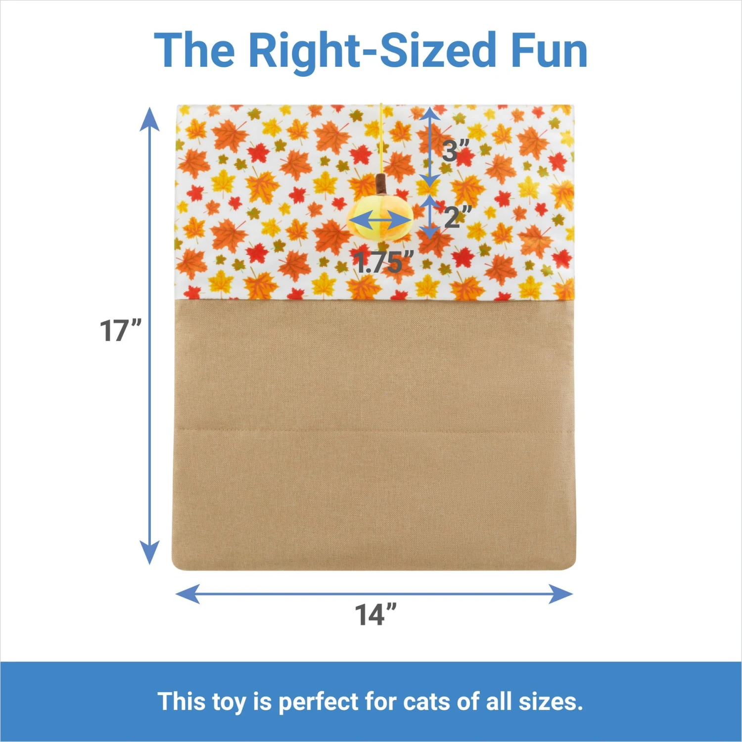 Frisco Fall Leaf Cat Sack Cat Toy With Catnip 2 Frisco Fall Leaf Cat Sack Cat Toy With Catnip - Image 2