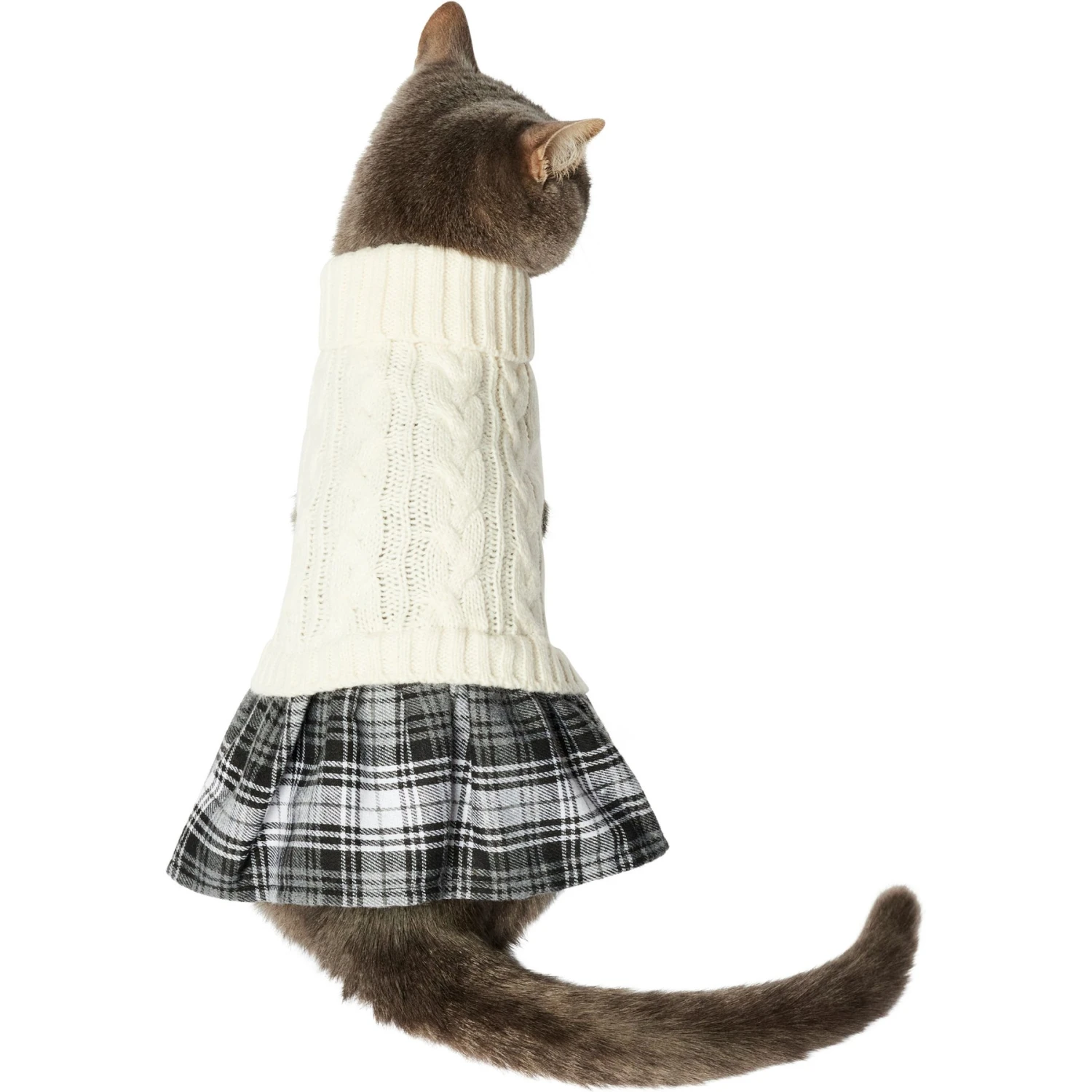 Frisco Plaid Dog & Cat Sweater Dress 1 Frisco Plaid Dog & Cat Sweater Dress