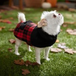 Frisco Mediumweight Plaid Faux Fur Dog & Cat Jacket -Frisco 353847 PT7. AC SS1800 V1661274842