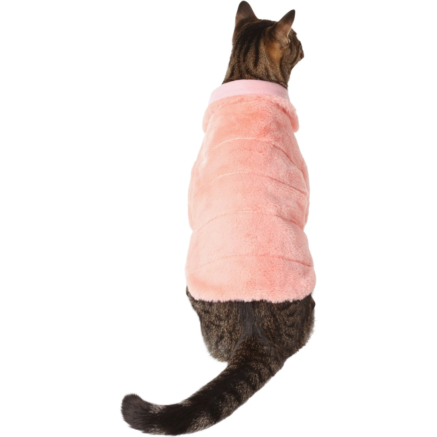 Frisco Lightweight Faux Fur Pink Puffer Dog & Cat Coat 1 Frisco Lightweight Faux Fur Pink Puffer Dog & Cat Coat