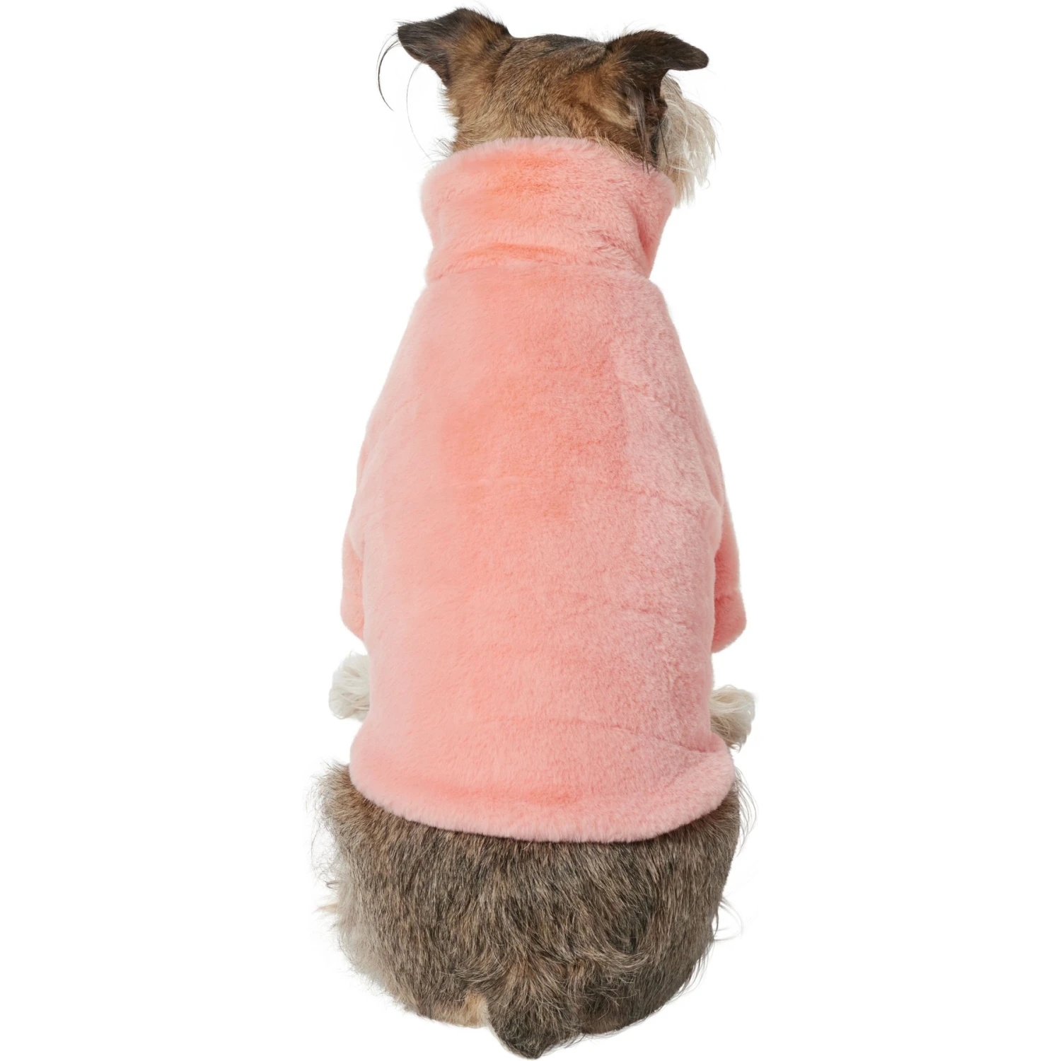 Frisco Lightweight Faux Fur Pink Puffer Dog & Cat Coat 3 Frisco Lightweight Faux Fur Pink Puffer Dog & Cat Coat - Image 3