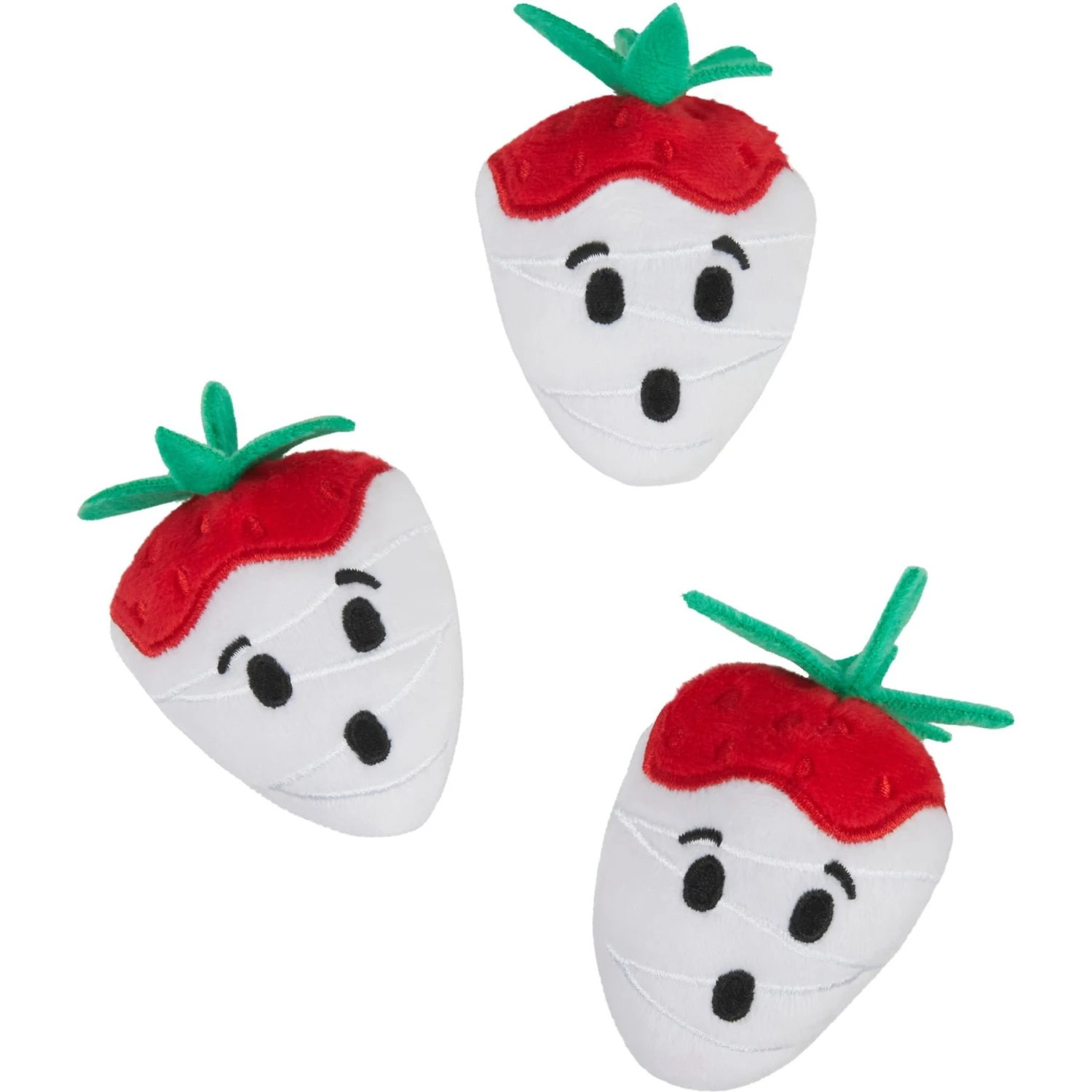Frisco Halloween Ghost Strawberries Plush Cat Toy With Catnip, 3 Count 1 Frisco Halloween Ghost Strawberries Plush Cat Toy With Catnip, 3 Count