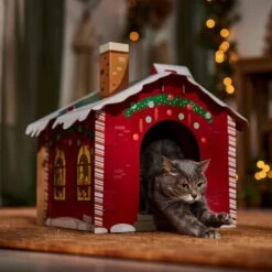 Frisco Holiday Santa's Workshop Cardboard Cat House 10 Frisco Holiday Santa's Workshop Cardboard Cat House -Frisco 360881 PT4. AC SS1800 V1695648152