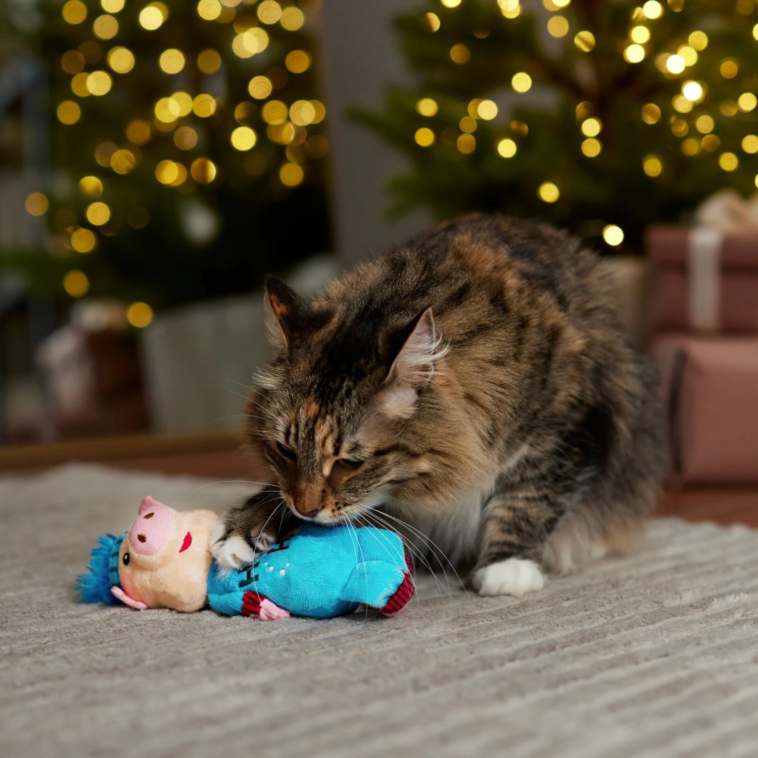 Frisco Pig In Pajamas Plush Kicker Cat Toy With Catnip 3 Frisco Pig In Pajamas Plush Kicker Cat Toy With Catnip - Image 3