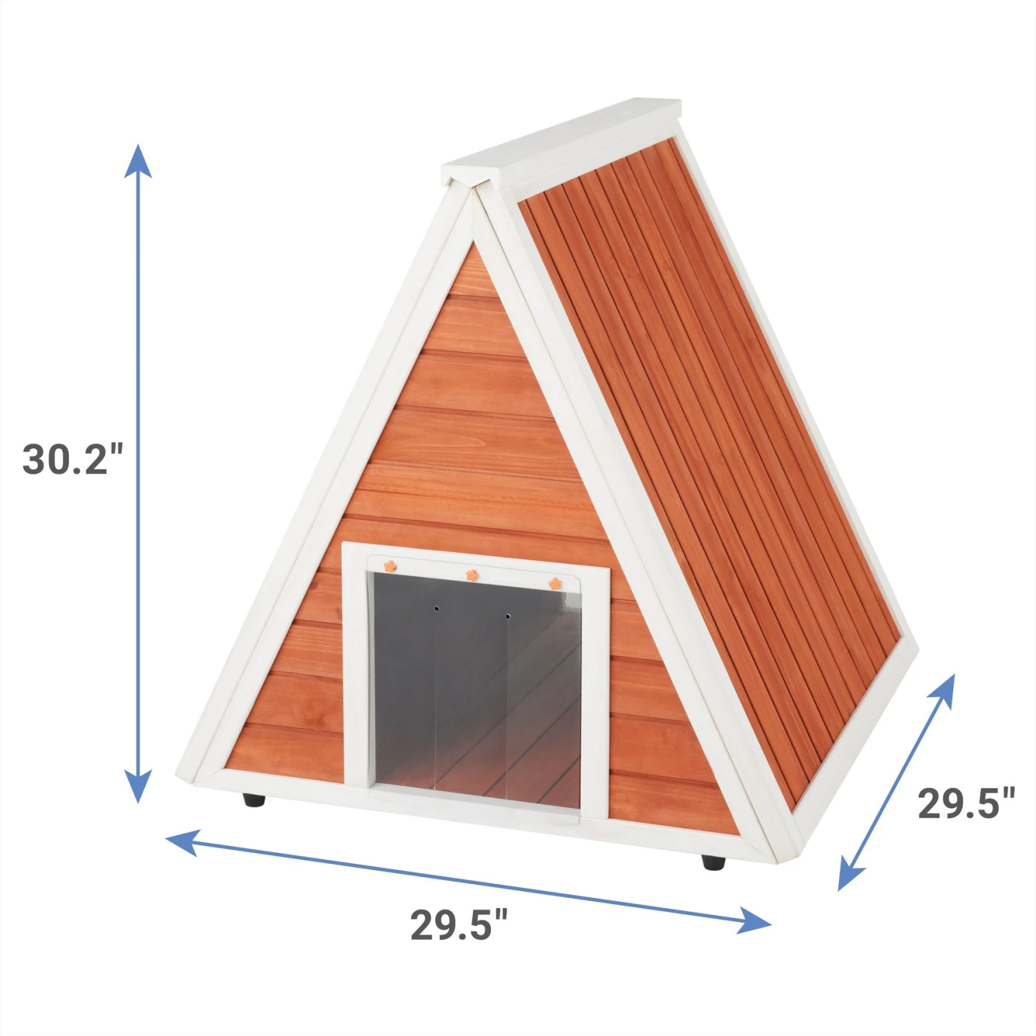 Frisco Outdoor Wooden A-Frame Cat House 2 Frisco Outdoor Wooden A-Frame Cat House - Image 2