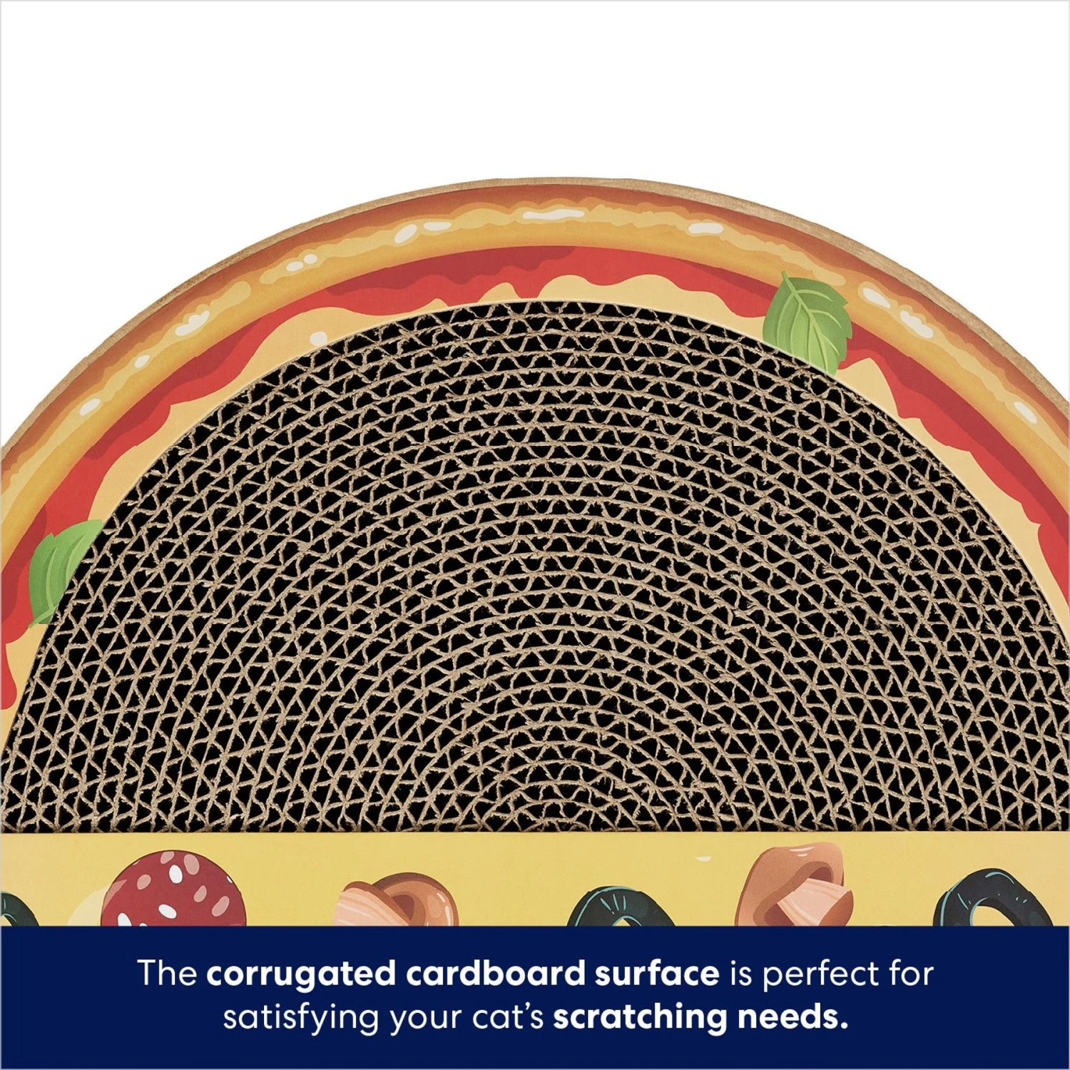 Frisco Interactive Maze & Scratch Cardboard Cat Toy With Catnip, Pizza 4 Frisco Interactive Maze & Scratch Cardboard Cat Toy With Catnip, Pizza - Image 4