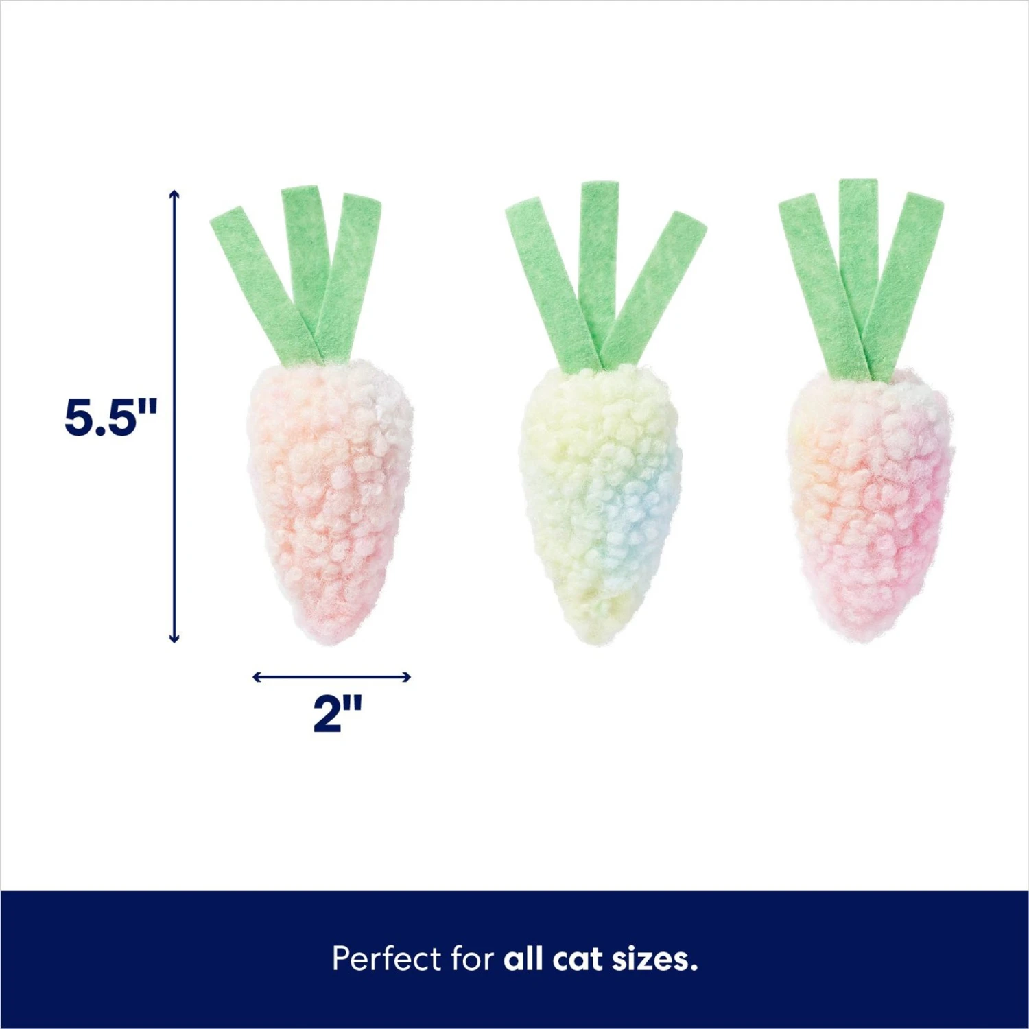 Frisco Easter Carrot Plush Cat Toy With Catnip 2 Frisco Easter Carrot Plush Cat Toy With Catnip - Image 2