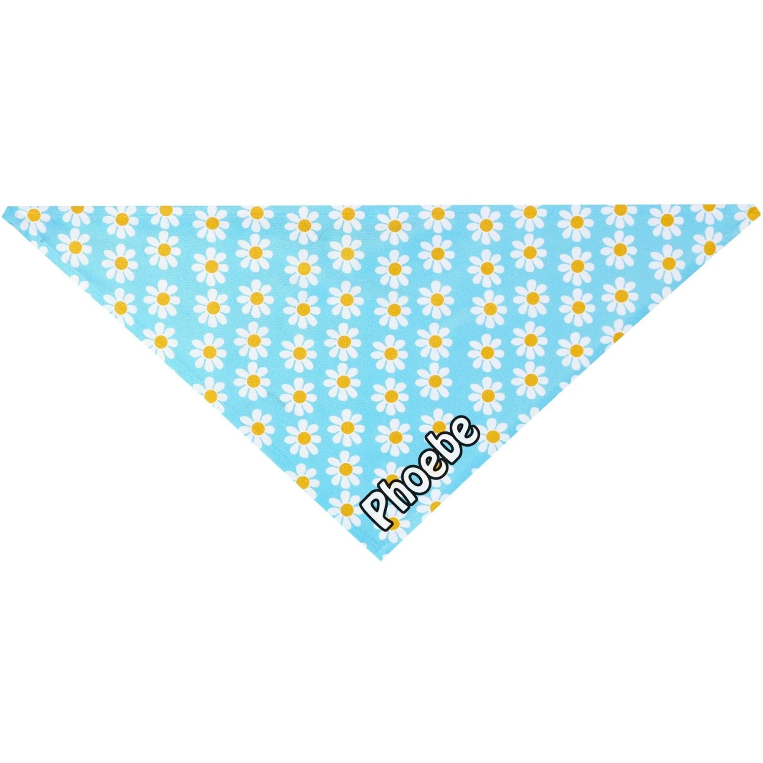 Frisco Personalized Blue Daisy Bandana 4 Frisco Personalized Blue Daisy Bandana - Image 4