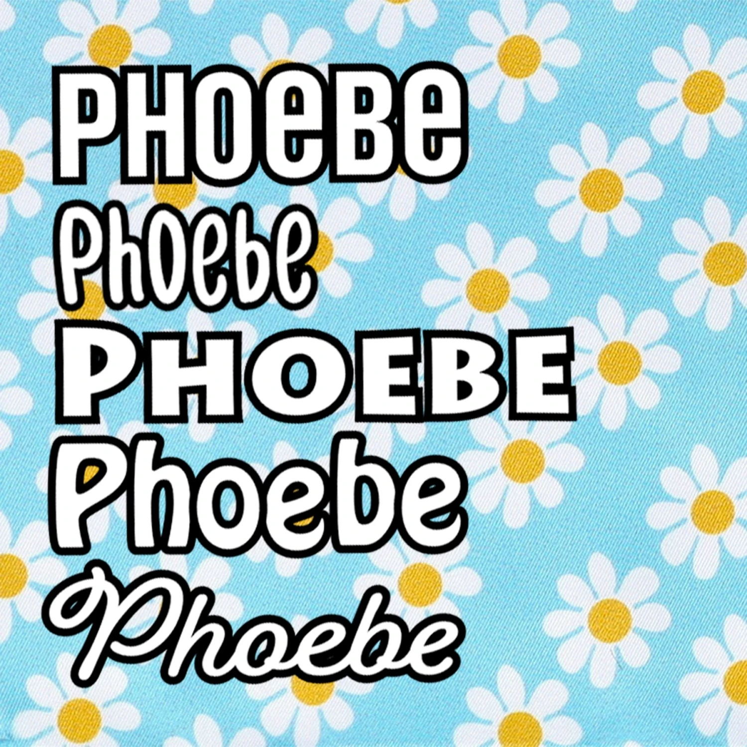 Frisco Personalized Blue Daisy Bandana 5 Frisco Personalized Blue Daisy Bandana - Image 5