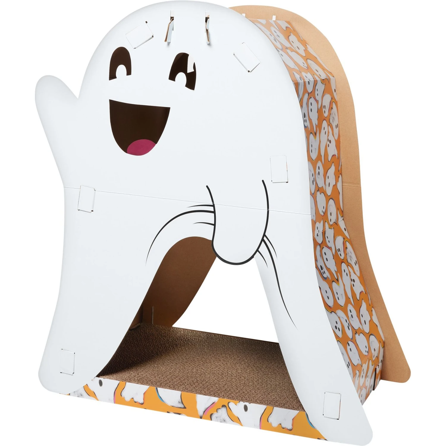 Frisco Halloween Cutie Ghost Cardboard Cat House With Catnip 1 Frisco Halloween Cutie Ghost Cardboard Cat House With Catnip