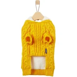 Frisco Sherpa Lined Chunky Cable Knit Dog & Cat Hooded Sweater -Frisco 718374 PT4. AC SS1800 V1693234297